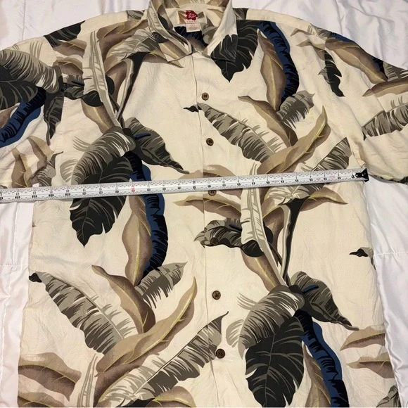 Hilo Hattie Hawaiian Shirt Large Silk Button Front Hawaii - Picture 4 of 5